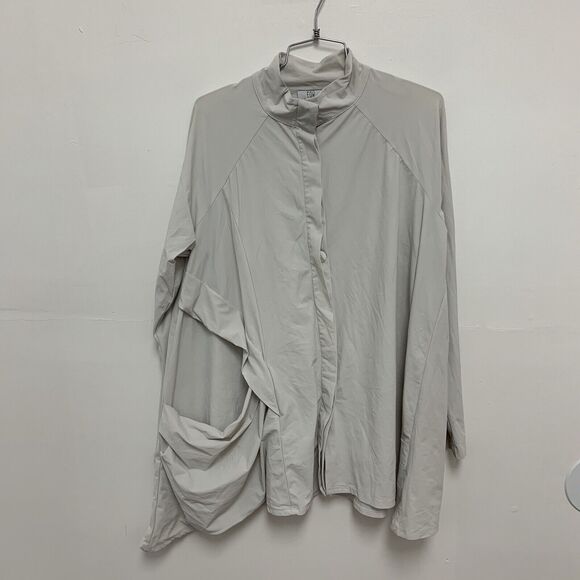 EDW Everyday Wear by Spirithouse Off White Tunic Jacket Button Size Large - Picture 1 of 5